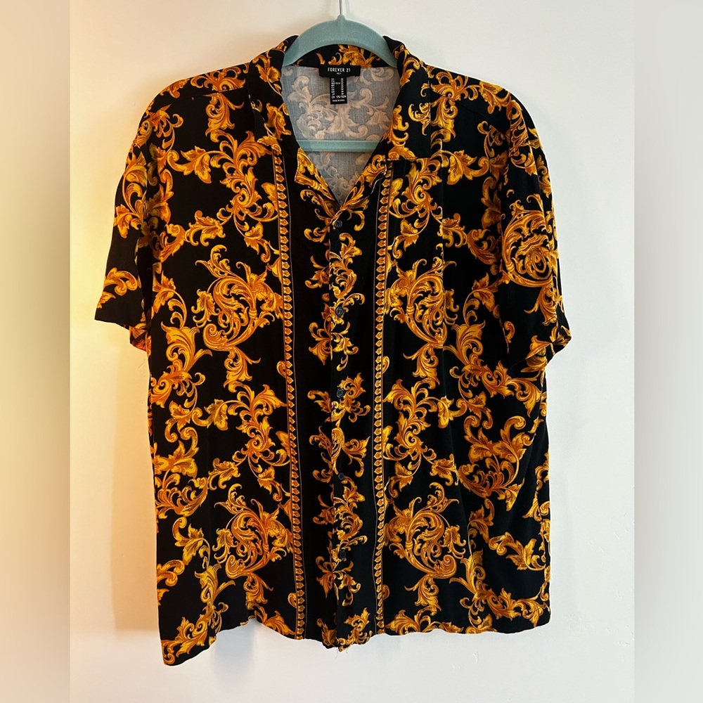 Black and gold men’s button down
